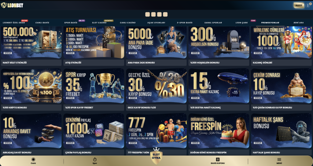 Leonbet Online Casino ve Bahis Sitesi 3 Leonbet Kampanyalar